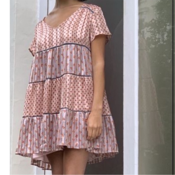 Urban Outfitters Short Sleeve Babydoll Dress - Picture 1 of 5
